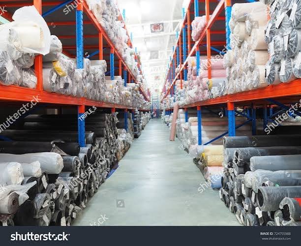 Commercial textile fabric cotton yard & garment raw material storage godown